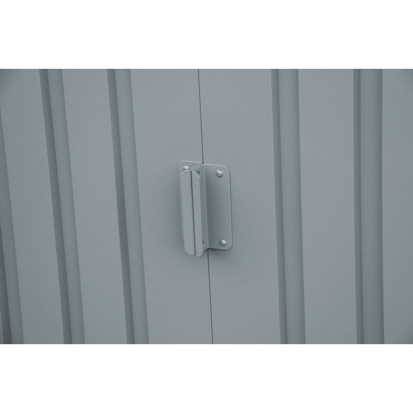 DuraMax | Top Pent Roof Metal Storage Shed With Skylight - Light Gray - 8x6 ft