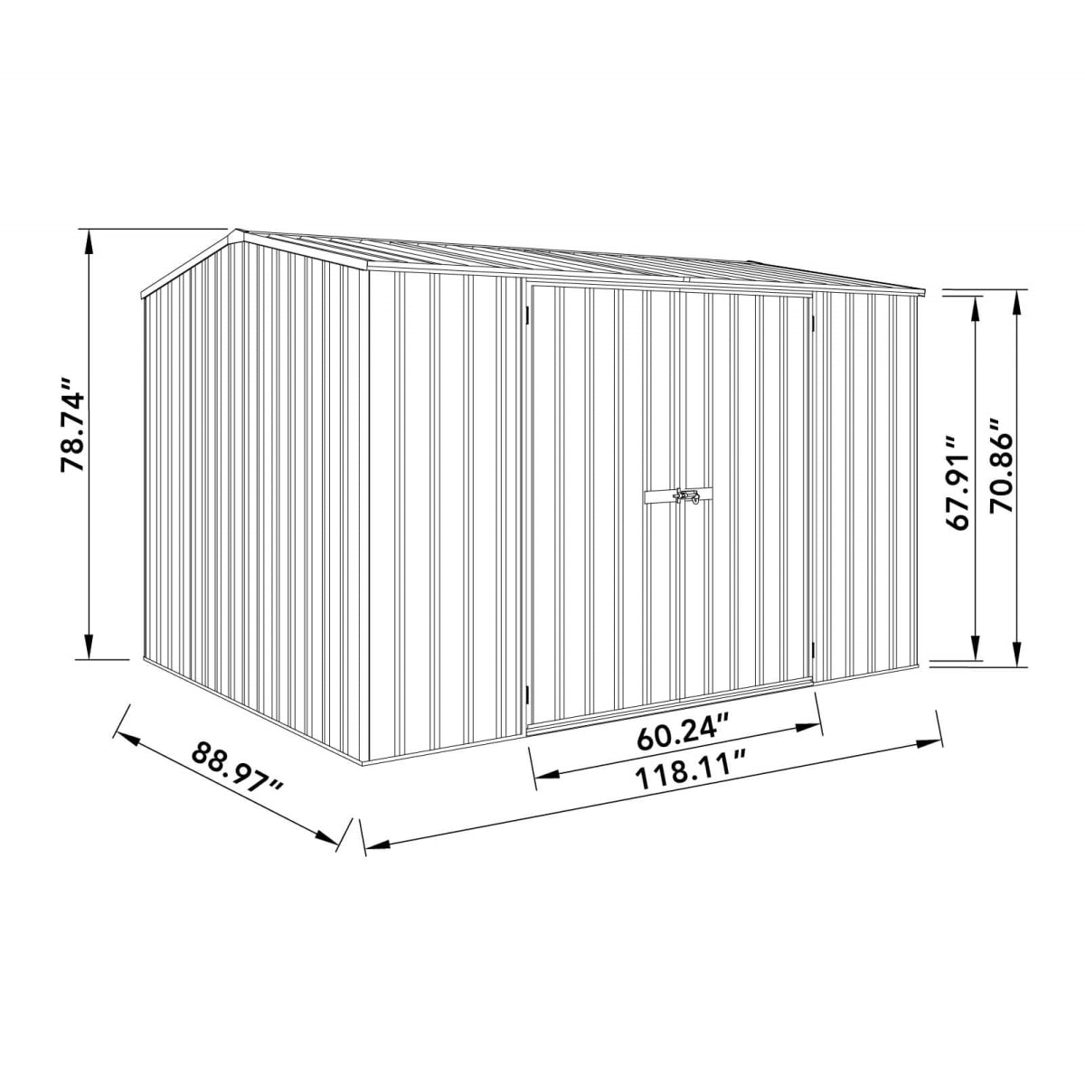 Absco | Premier Steel Storage Shed