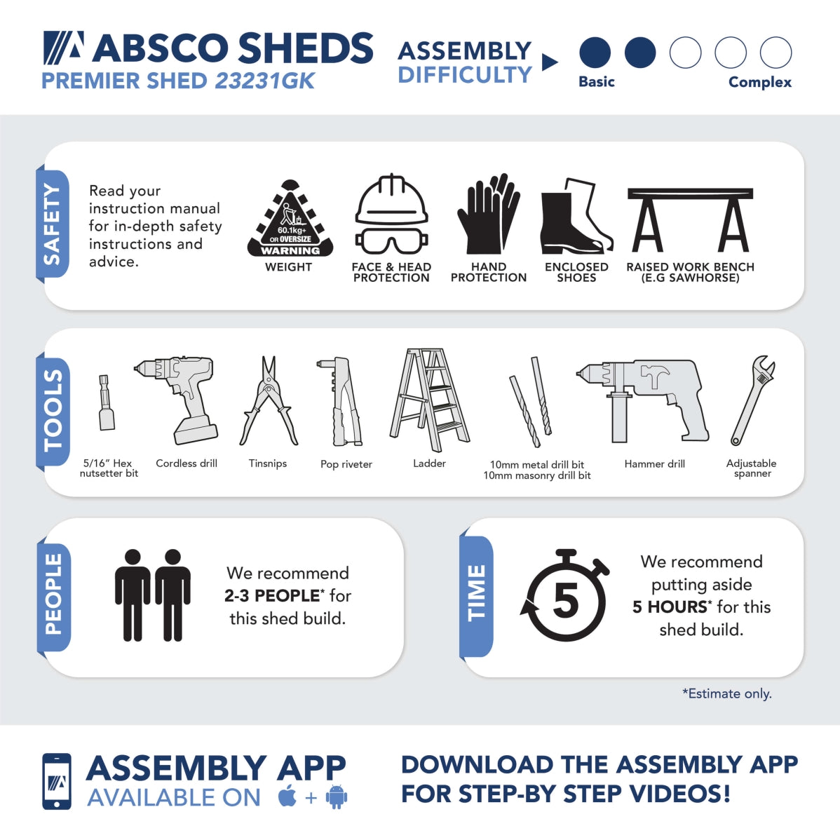 Absco | Premier Steel Storage Shed
