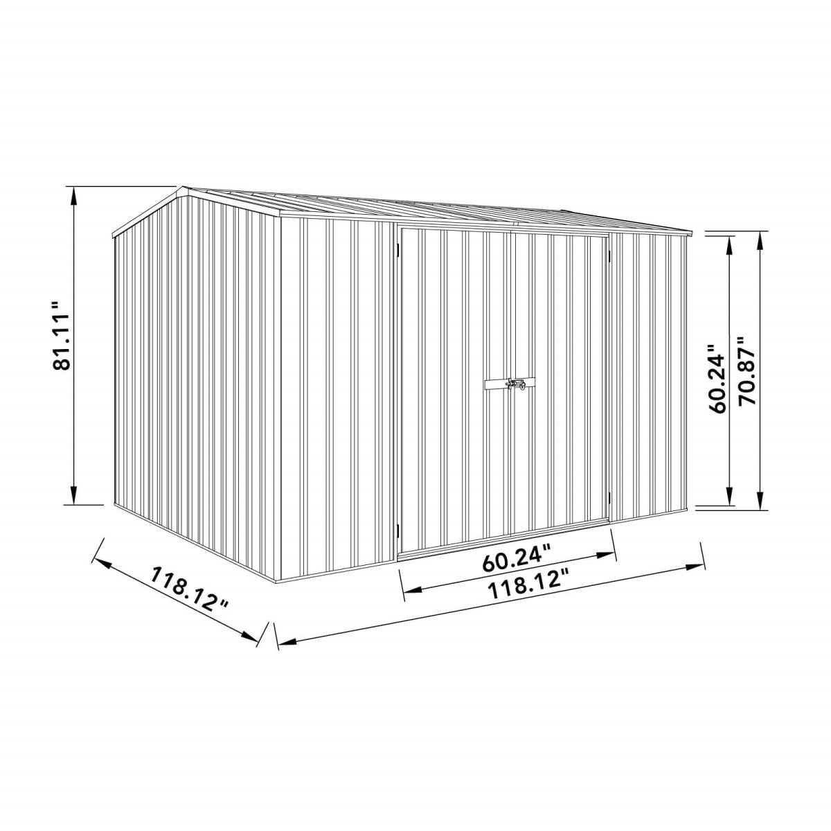 Absco | Premier Steel Storage Shed