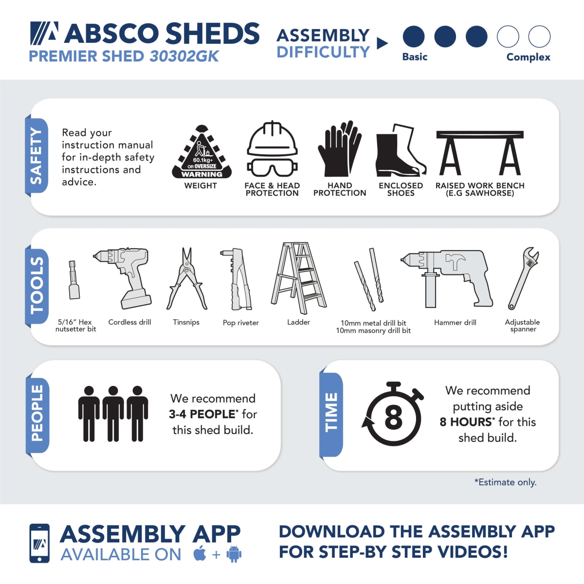 Absco | Premier Steel Storage Shed