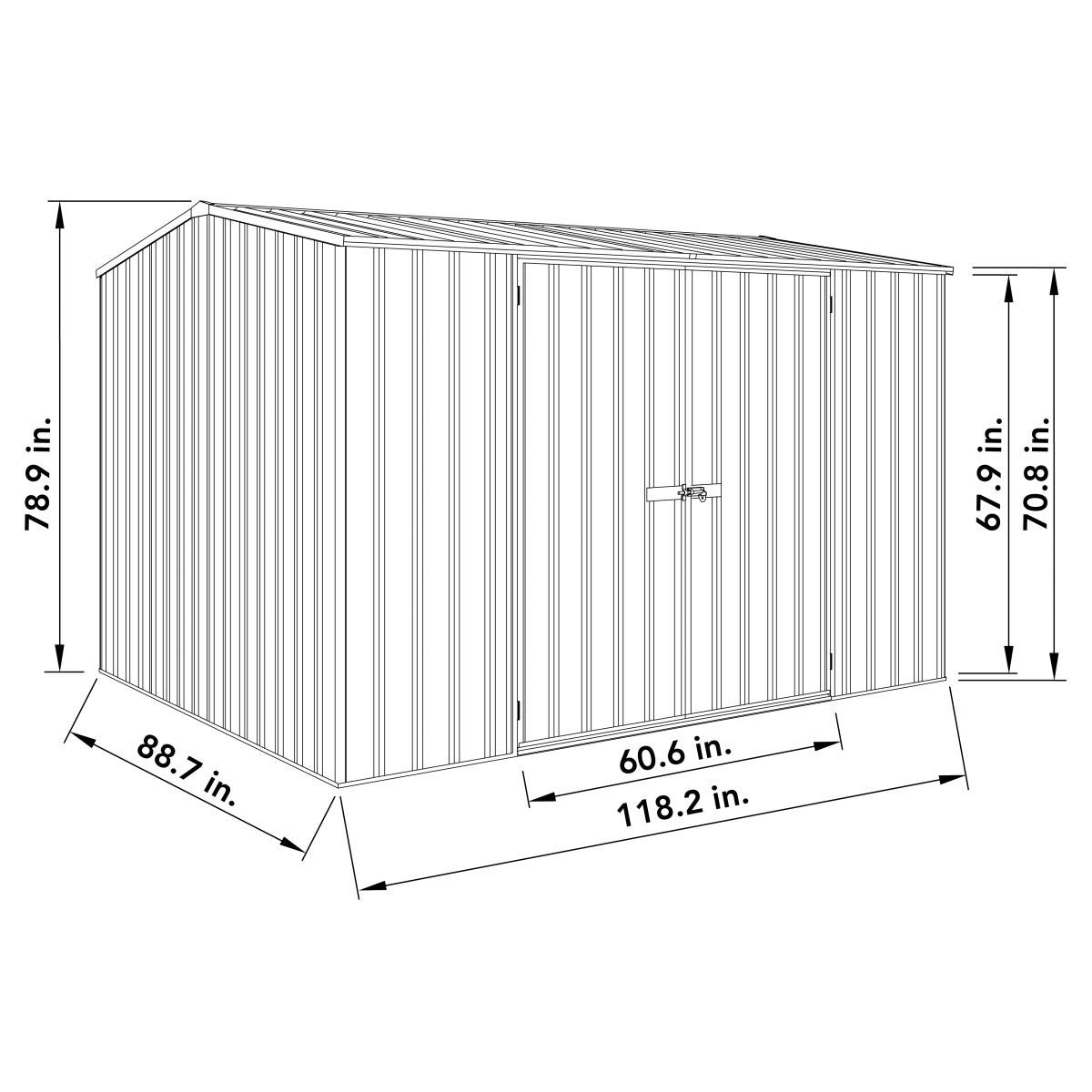 Absco | Premier Steel Storage Shed