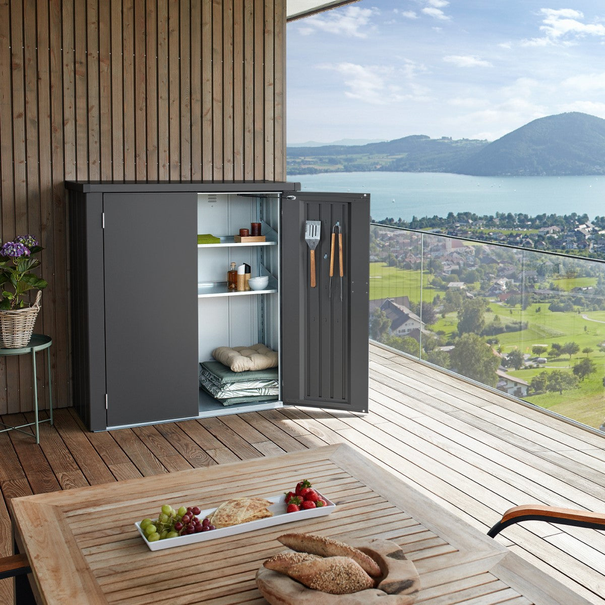 Biohort | 4x2x5 ft Romeo Storage Locker - Dark Gray
