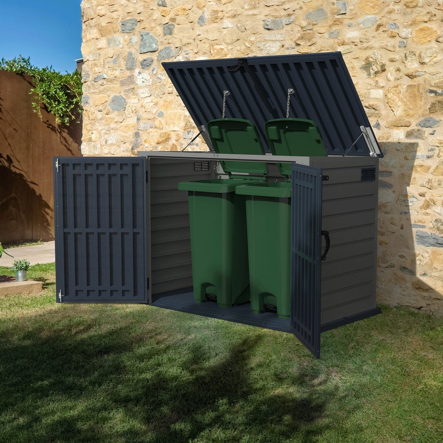 DuraMax | 6.3x3.5 ft Plastic MultiStore Outdoor Horizontal Storage Shed - 2100L