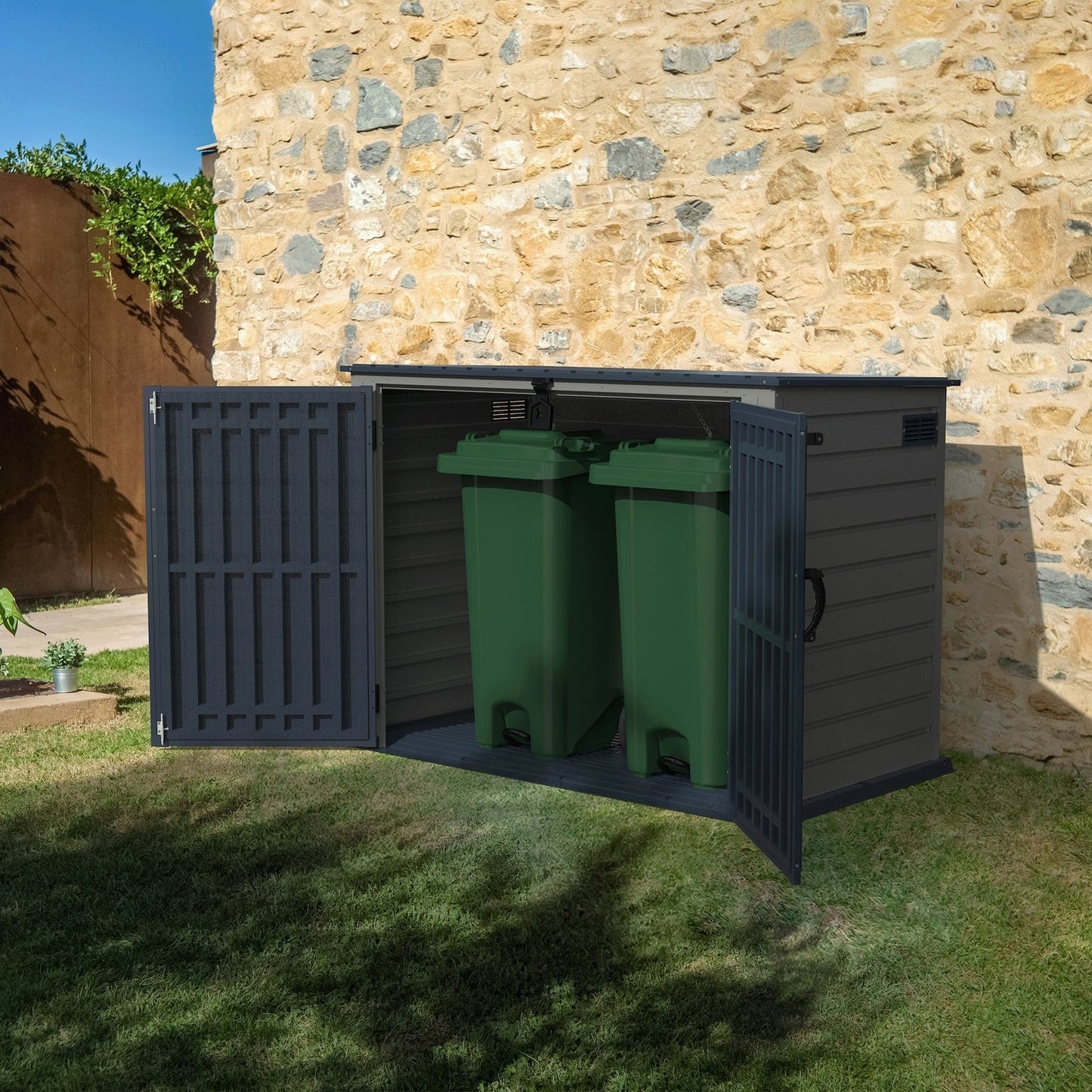 DuraMax | 6.3x3.5 ft Plastic MultiStore Outdoor Horizontal Storage Shed - 2100L