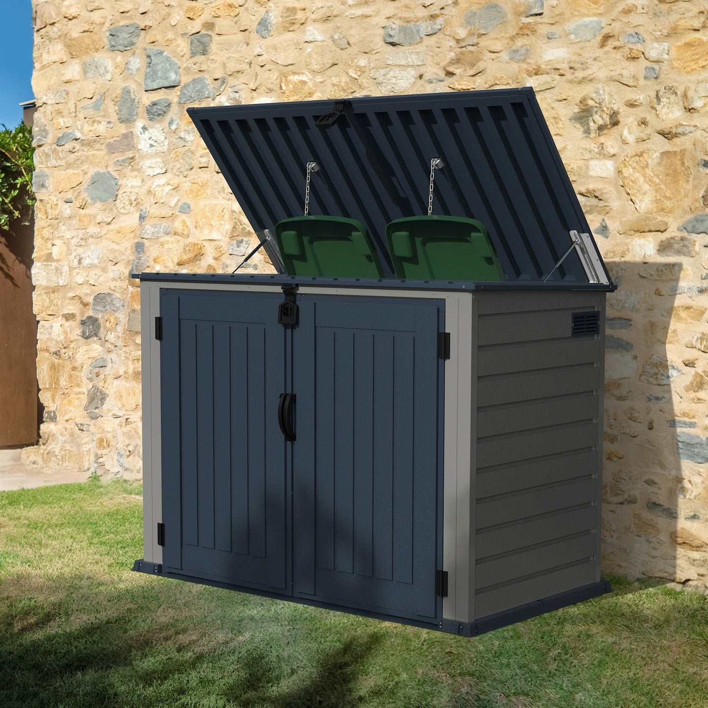 DuraMax | 6.3x3.5 ft Plastic MultiStore Outdoor Horizontal Storage Shed - 2100L