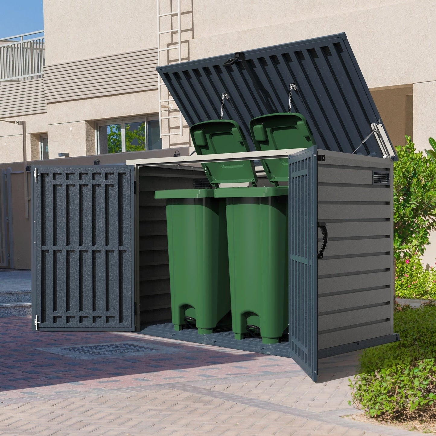 DuraMax | 6.3x3.5 ft Plastic MultiStore Outdoor Horizontal Storage Shed - 2100L