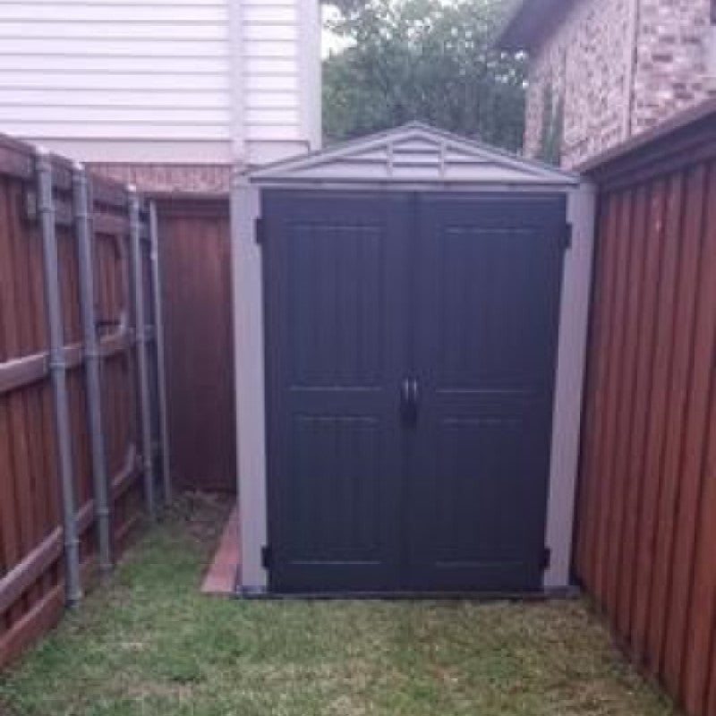 DuraMax | YardMate Plus Vinyl Storage Shed with Floor - 5x5x6 ft