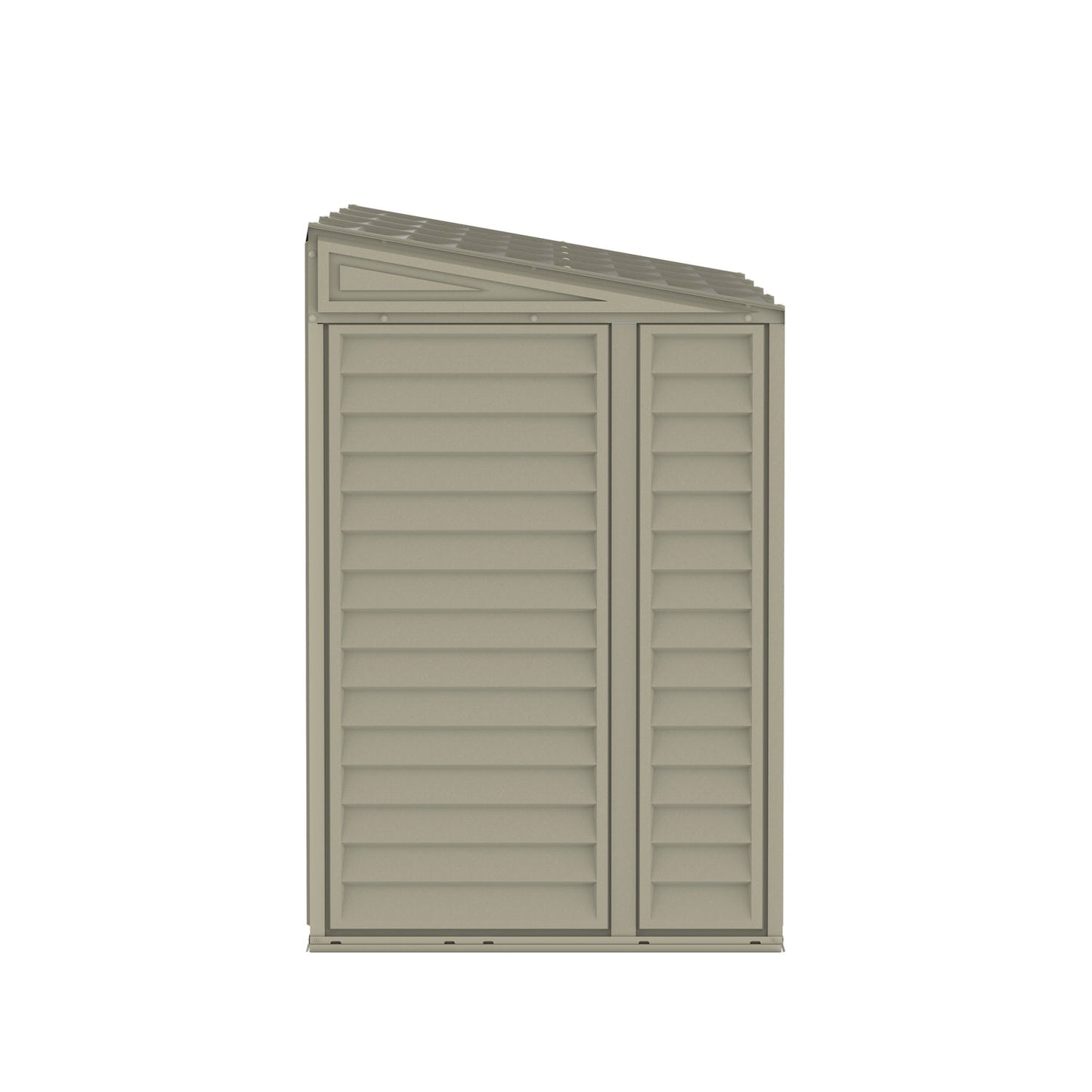DuraMax | SideMate Vinyl Lean-To Plastic Storage Shed with Foundation - 4 ft Wide