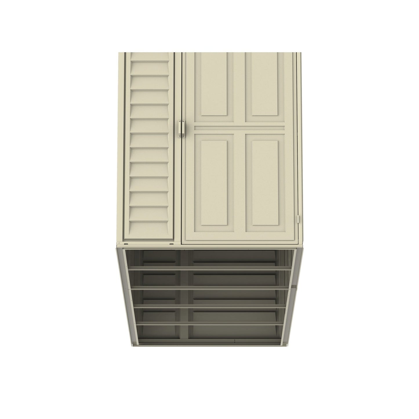 DuraMax | SideMate Vinyl Lean-To Plastic Storage Shed with Foundation - 4 ft Wide