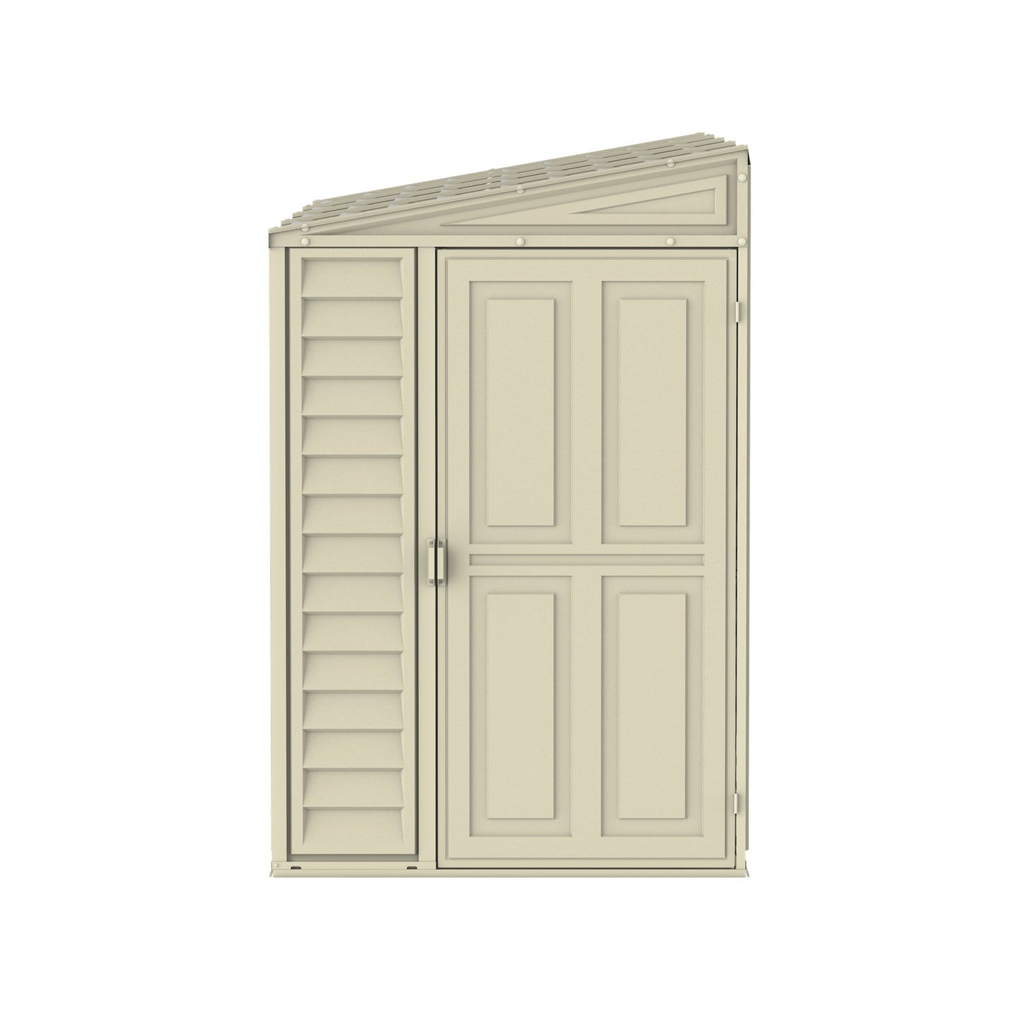 DuraMax | SideMate Vinyl Lean-To Plastic Storage Shed with Foundation - 4 ft Wide