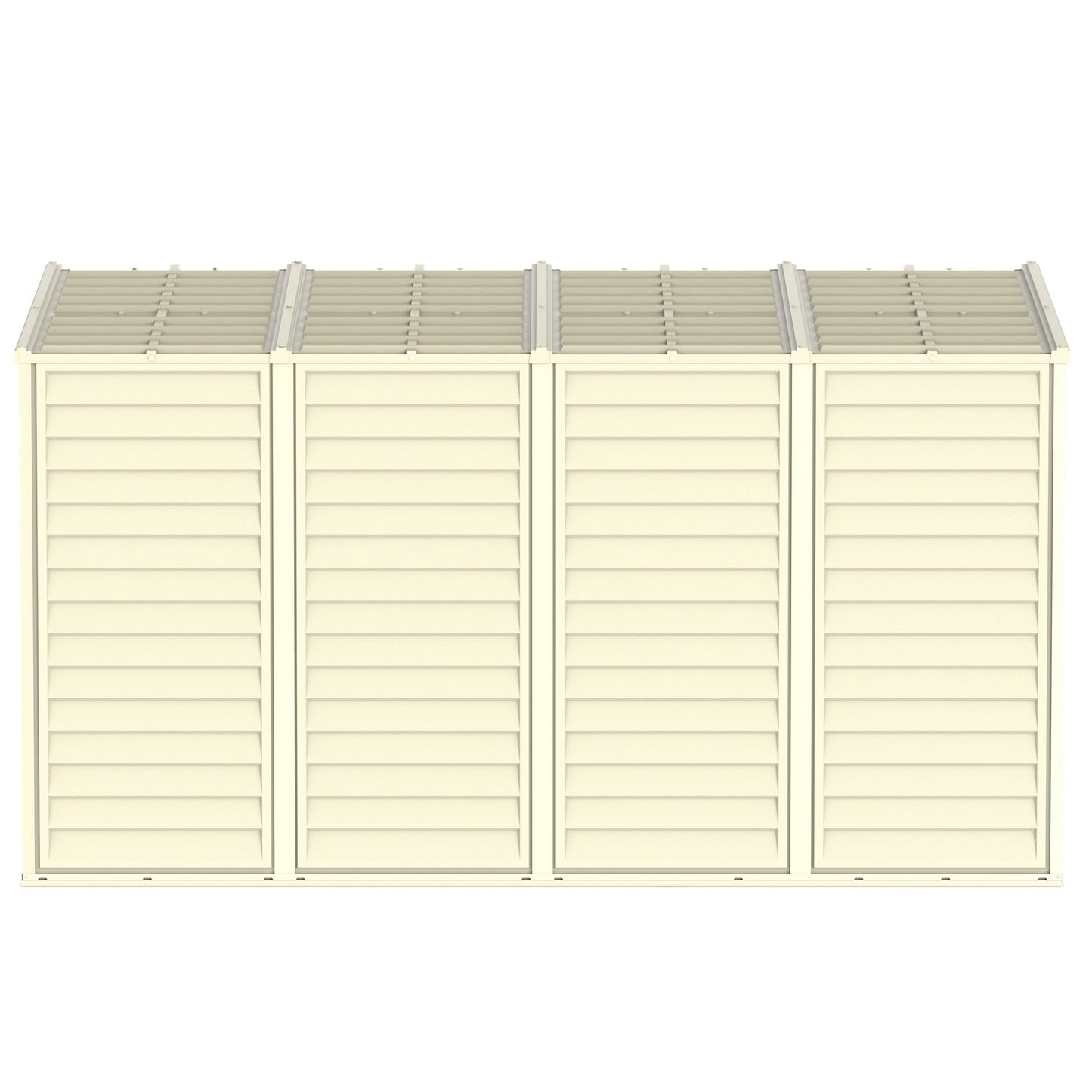 DuraMax | SideMate Vinyl Lean-To Plastic Storage Shed with Foundation - 4 ft Wide
