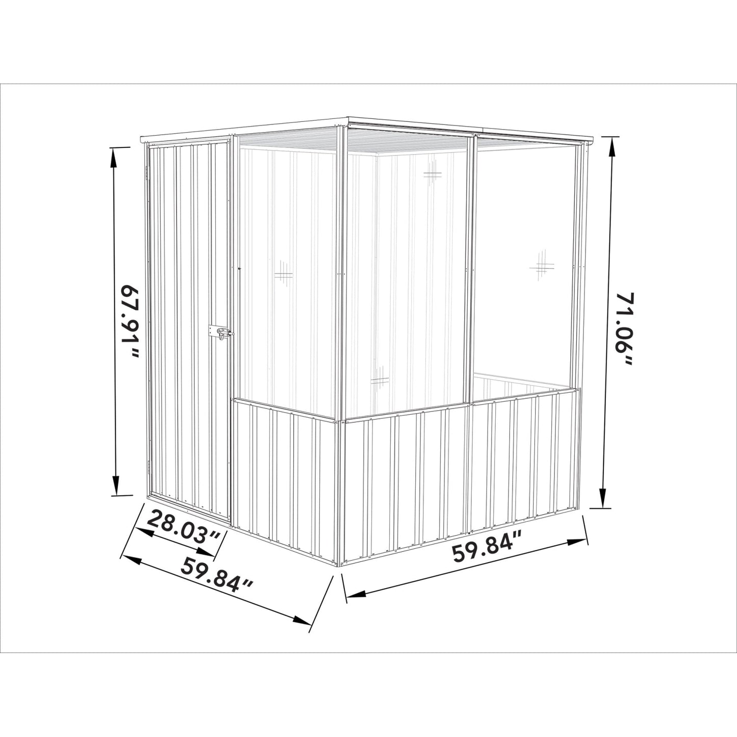 Absco | 5' Wide Chicken Coop - Pale Eucalypt