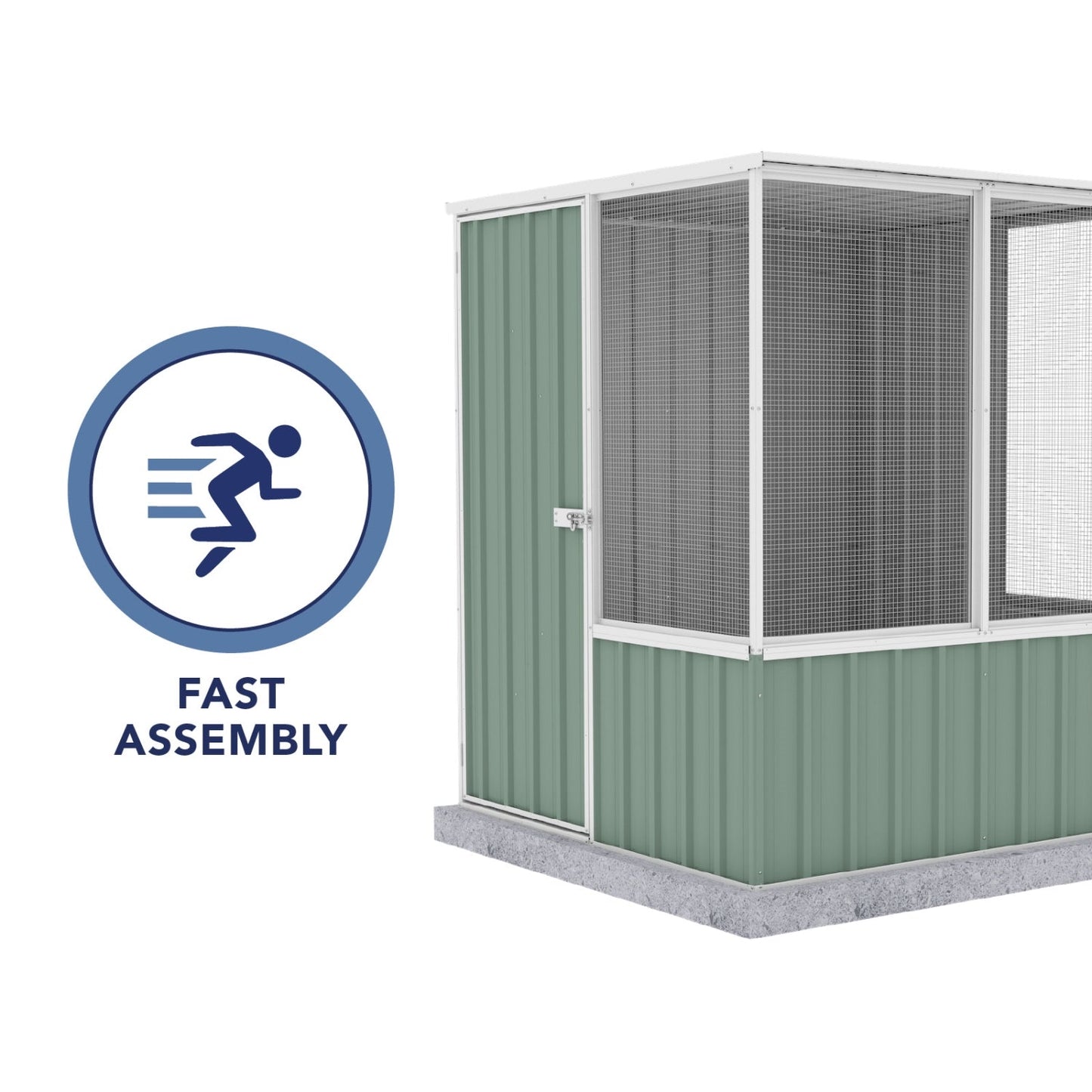 Absco | 5' Wide Chicken Coop - Pale Eucalypt