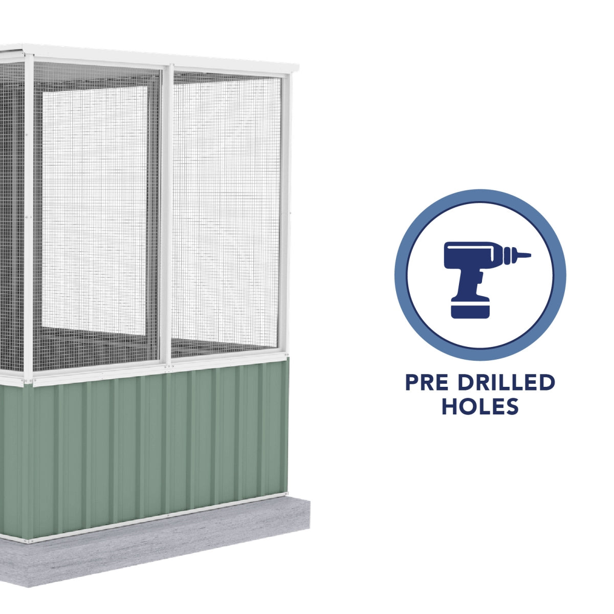 Absco | 5' Wide Chicken Coop - Pale Eucalypt