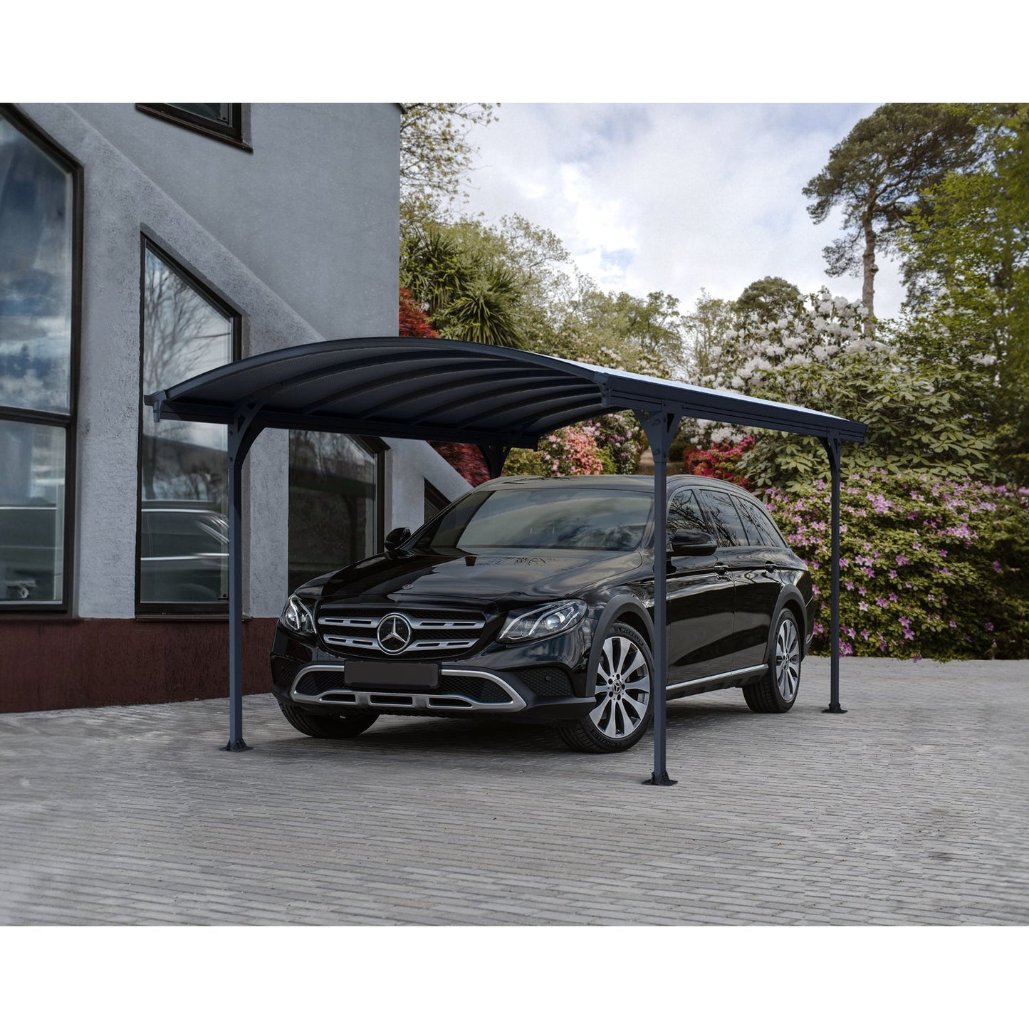 Canopia | 10x16 ft Vitoria 5000 Polycarbonate Carport - Gray/Gray
