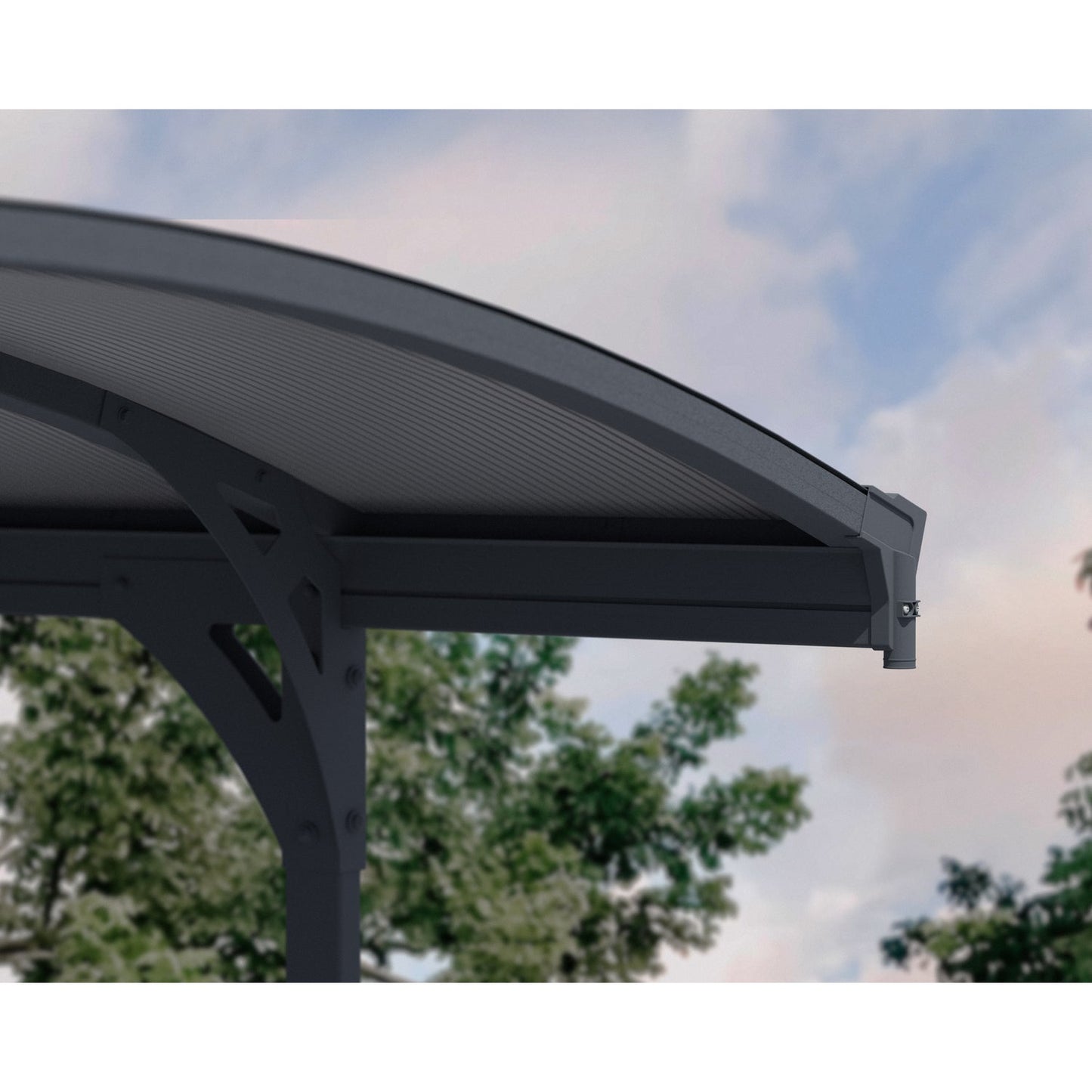 Canopia | 10x16 ft Vitoria 5000 Polycarbonate Carport - Gray/Gray