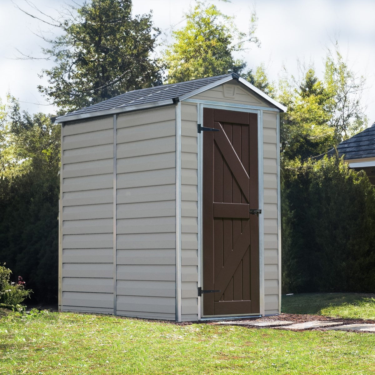 Canopia | SkyLight Polycarbonate Storage Shed -4x6 ft Tan