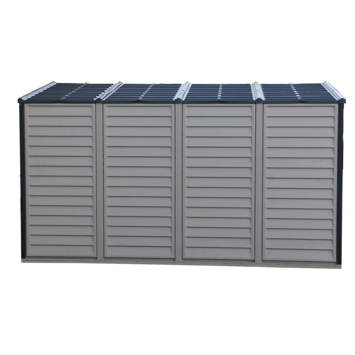 DuraMax | SideMate Vinyl Lean-To Plastic Storage Shed with Foundation - 4 ft Wide