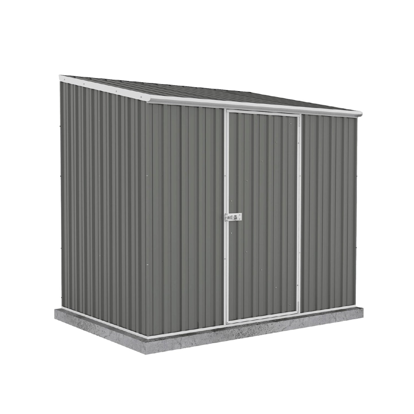 Absco | 7.5x5x7 ft Single Door Space Saver Metal Garden Shed - Woodland Gray