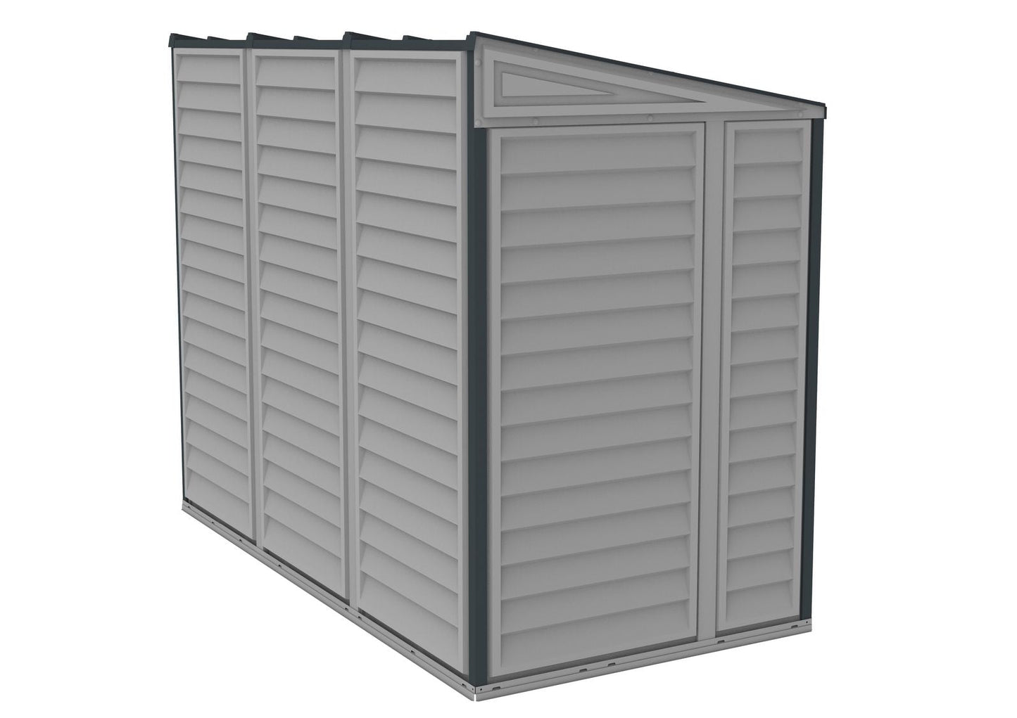 DuraMax | SideMate Vinyl Lean-To Plastic Storage Shed with Foundation - 4 ft Wide