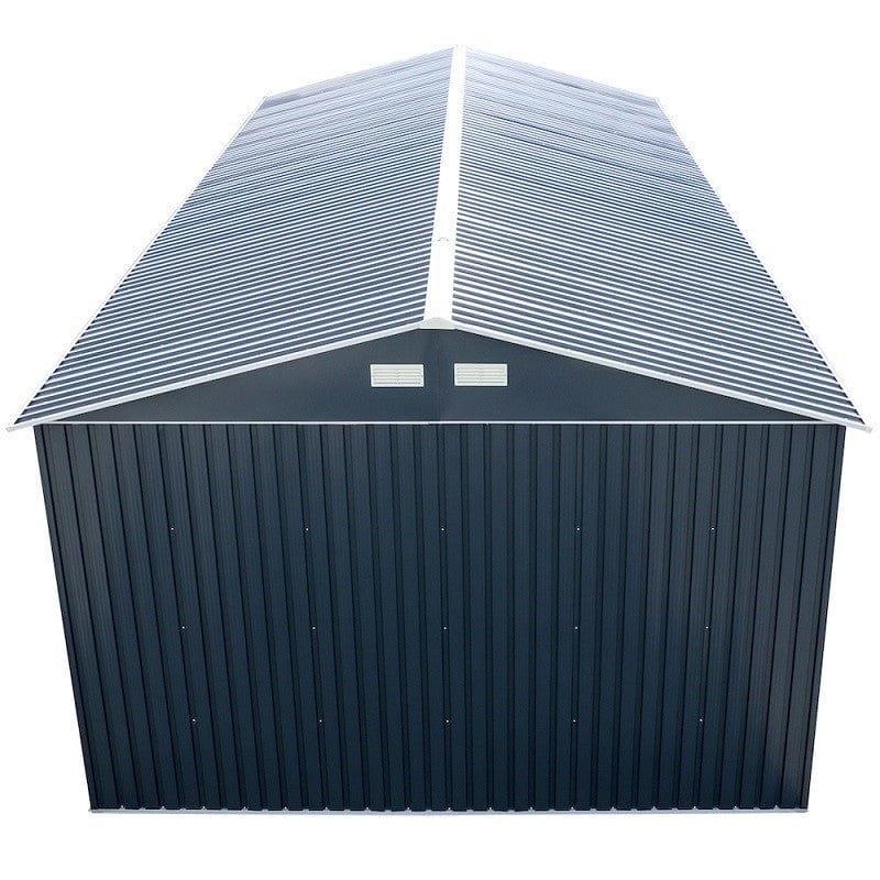 Duramax Metal Garage Kit DuraMax | Imperial Metal Garage 12X20 Dark Gray with White | Eastern States 50951_NJ