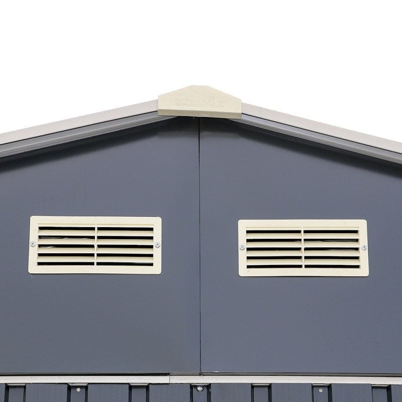 Duramax Metal Garage Kit DuraMax | Imperial Metal Garage 12X20 Dark Gray with White | Eastern States 50951_NJ