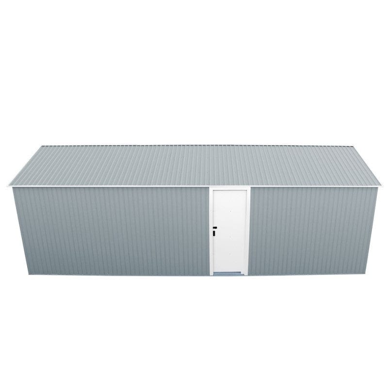 Duramax Metal Garage Kit DuraMax | Imperial Metal Garage 12X26 Light Grey With Off White Trim | Western States 55152_CA
