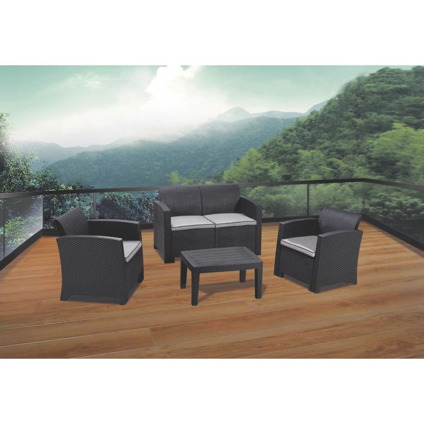 Duramax PATIO FURNITURE DuraMax | Cedarrattan Patio Loveseat Set