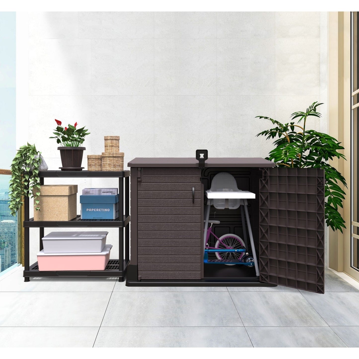 Duramax shed cabinet DuraMax | Heavy Plastic StoreAway Multipurpose Horizontal Shed 850L