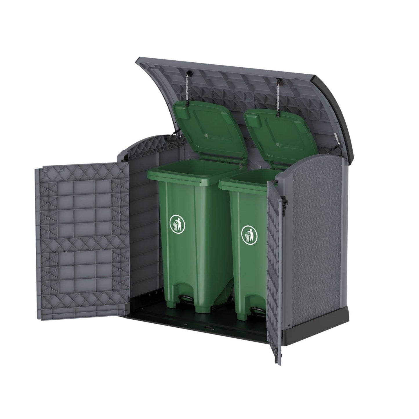 DuraMax | 4.5x2.8 ft Heavy Plastic StoreAway Multipurpose Horizontal Shed with Arc Lid - 1200L