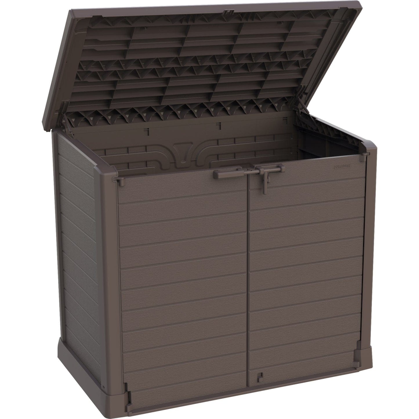 Duramax shed cabinet DuraMax | Heavy Plastic StoreAway Multipurpose Horizontal Shed with Flat Lid - 1200L - Brown 86631