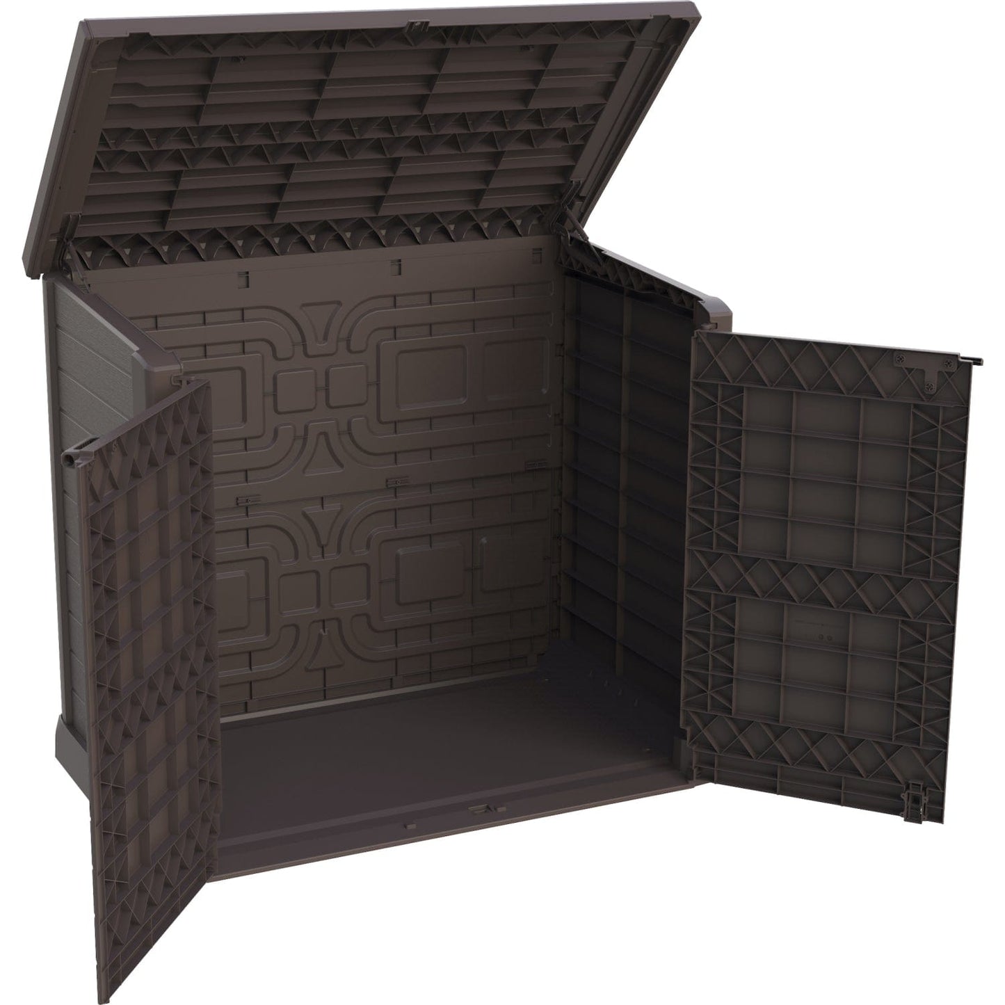 Duramax shed cabinet DuraMax | Heavy Plastic StoreAway Multipurpose Horizontal Shed with Flat Lid - 1200L - Brown 86631