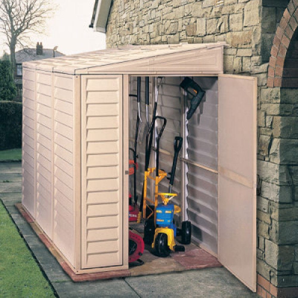 Duramax Vinyl Storage Shed Kit with Foundation DuraMax | SideMate Vinyl Storage Shed 4' x 8' with Foundation | Eastern States 06625_NJ