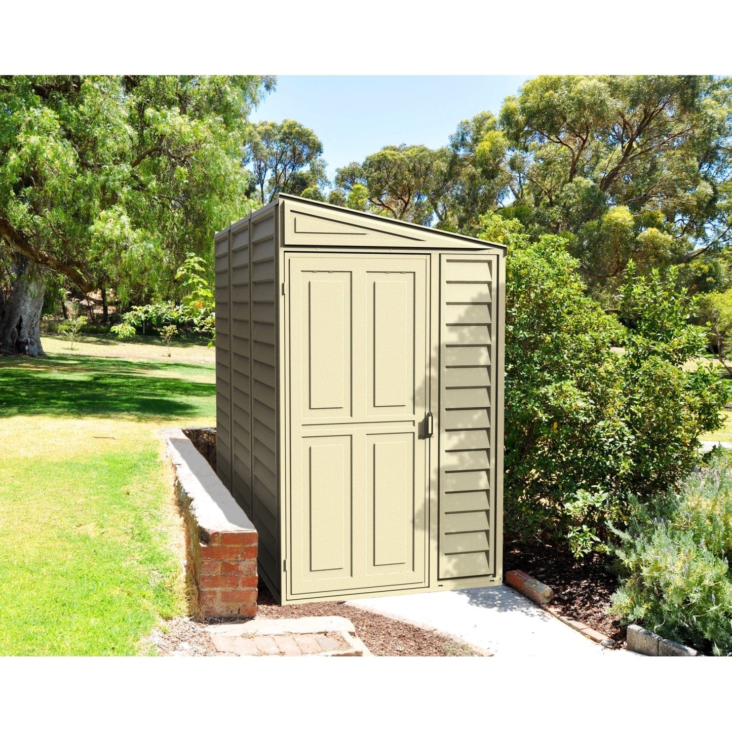 Duramax Vinyl Storage Shed Kit with Foundation DuraMax | SideMate Vinyl Storage Shed 4' x 8' with Foundation | Eastern States 06625_NJ