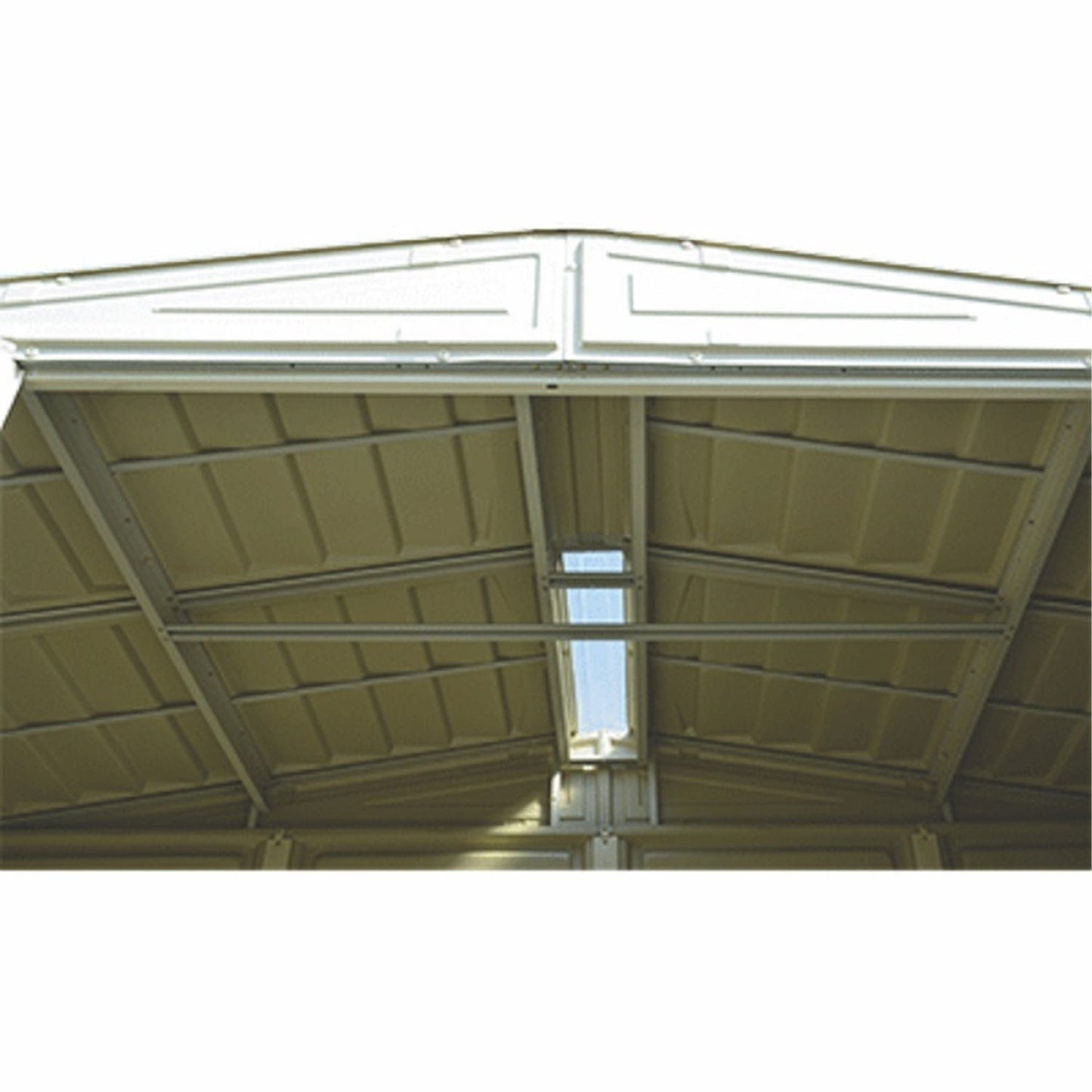 Duramax Vinyl Storage Shed Kit with Foundation DuraMax | Vinyl Storage Shed Woodbridge 10.5' x 5' x 6' with Foundation | Eastern States 00283_NJ