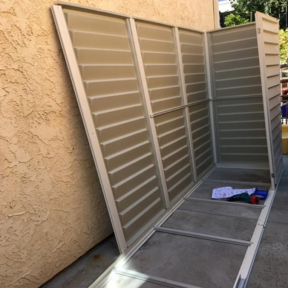 DuraMax | SidePro Vinyl Storage Shed with Foundation - 10.5x3x6 ft