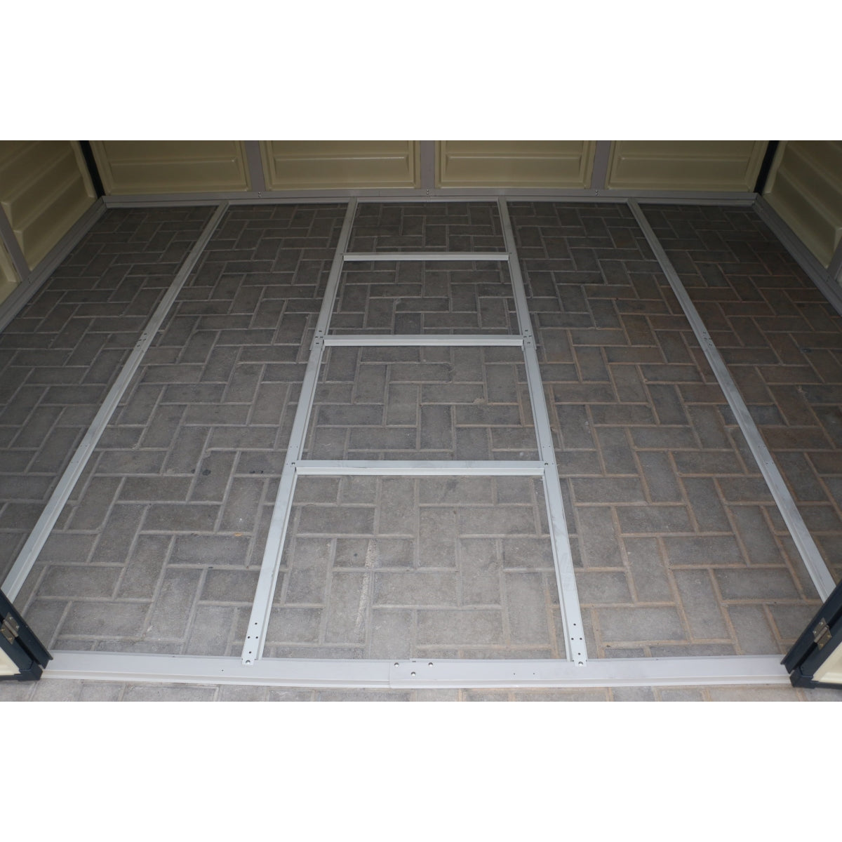 DuraMax | Woodside Plus Vinyl Storage Shed with Foundation - 10x8x6 ft - JUNE PROMOTION