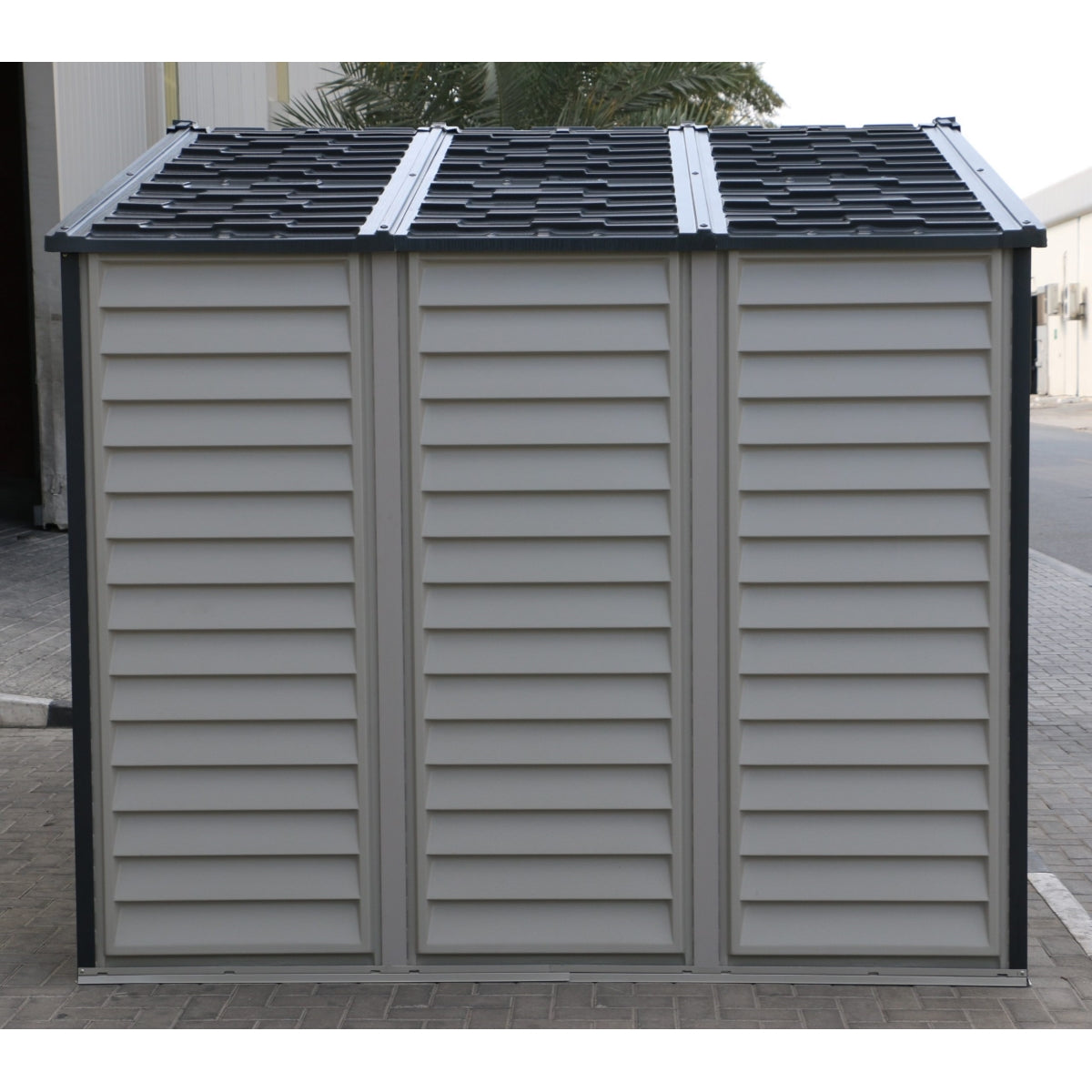 DuraMax | Woodside Plus Vinyl Storage Shed with Foundation - 10x8x6 ft - JUNE PROMOTION
