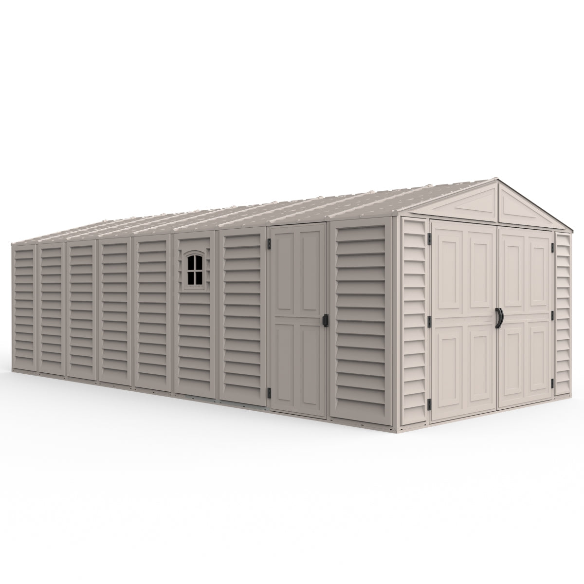 DuraMax | Woodbridge Vinyl Standalone Garage or Storage Building With Foundation Kit - 10.5 ft Wide