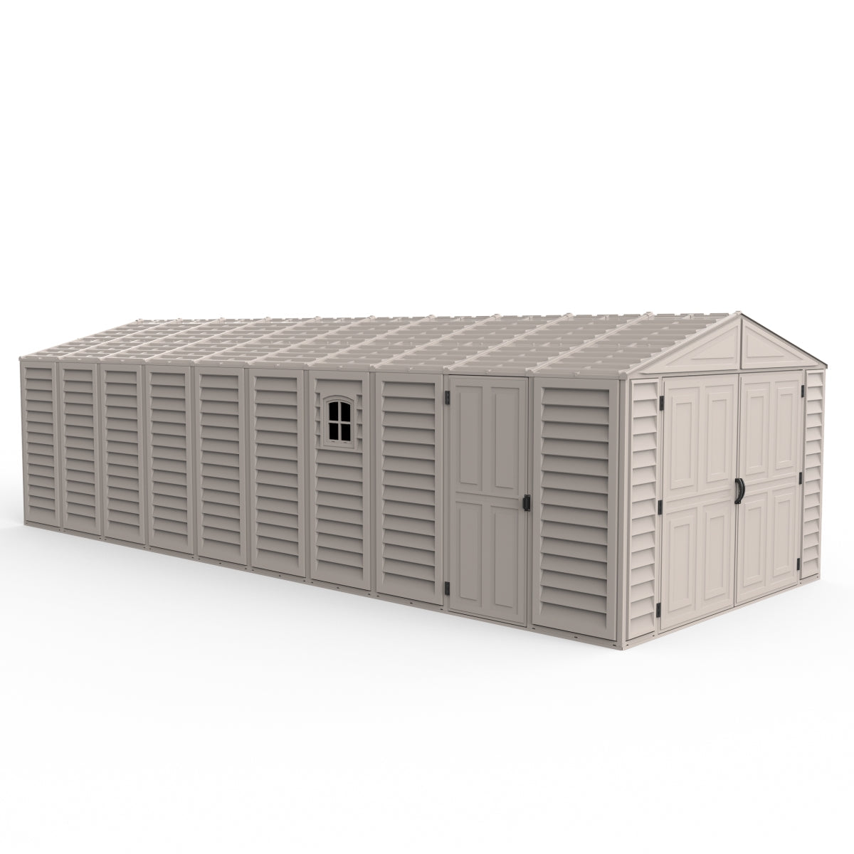 DuraMax | Woodbridge Vinyl Standalone Garage or Storage Building With Foundation Kit - 10.5 ft Wide