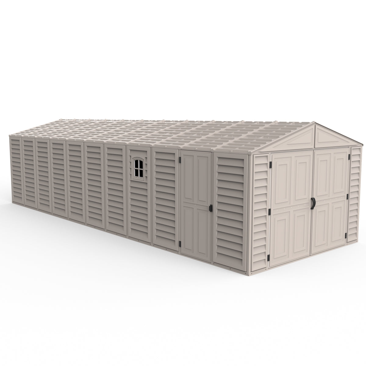 DuraMax | Woodbridge Vinyl Standalone Garage or Storage Building With Foundation Kit - 10.5 ft Wide