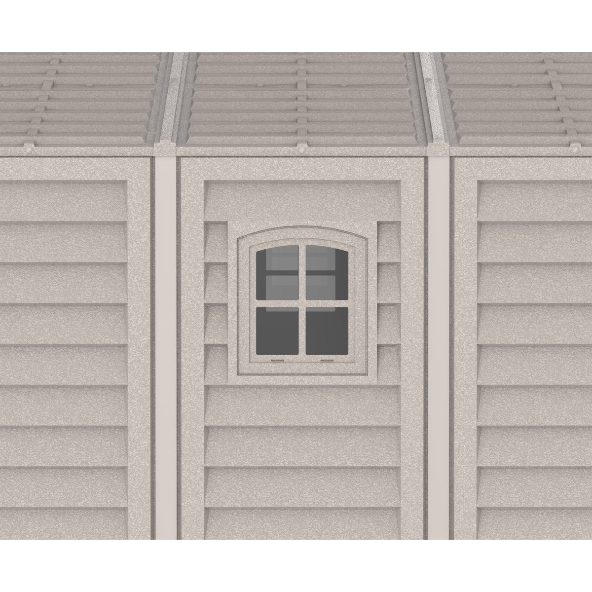 DuraMax | Woodbridge Vinyl Standalone Garage or Storage Building With Foundation Kit - 10.5 ft Wide