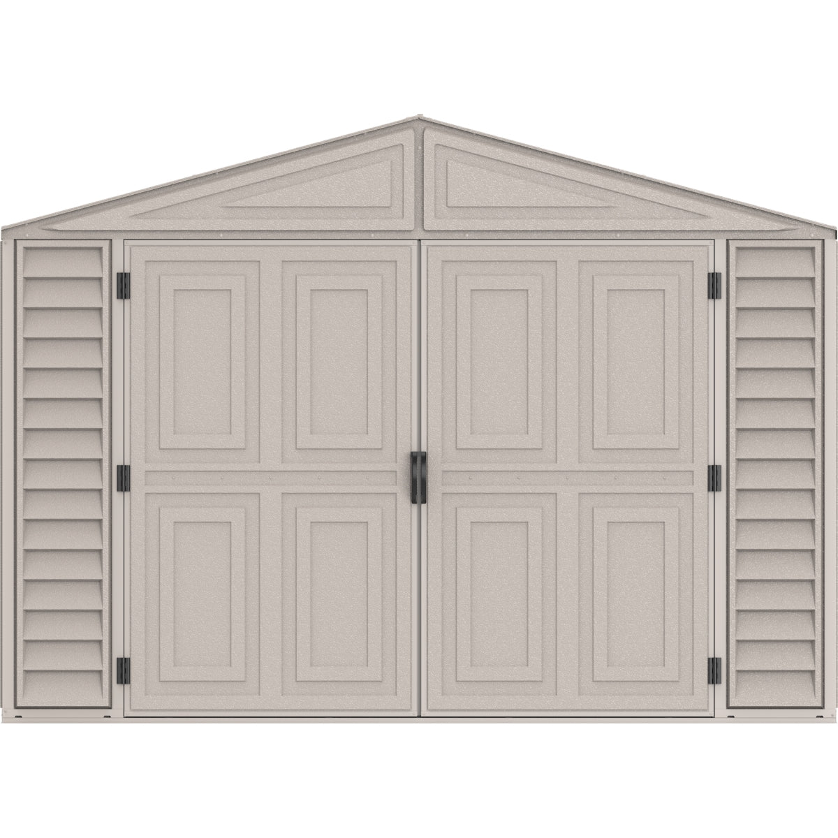 DuraMax | Woodbridge Vinyl Standalone Garage or Storage Building With Foundation Kit - 10.5 ft Wide