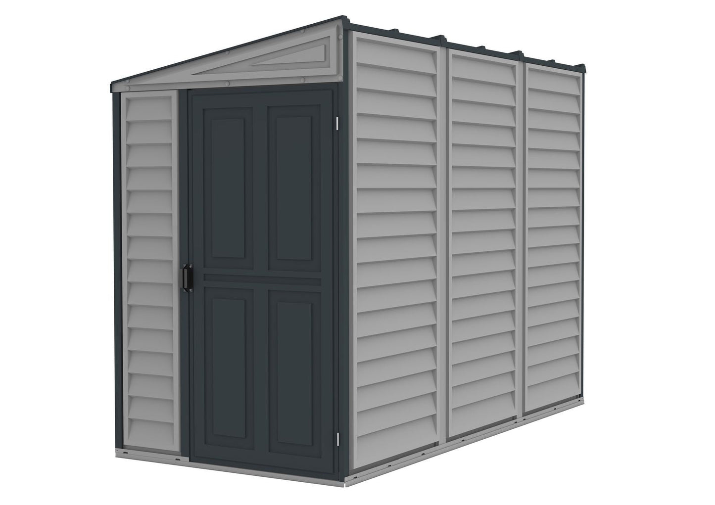 DuraMax | SideMate Vinyl Lean-To Plastic Storage Shed with Foundation - 4 ft Wide