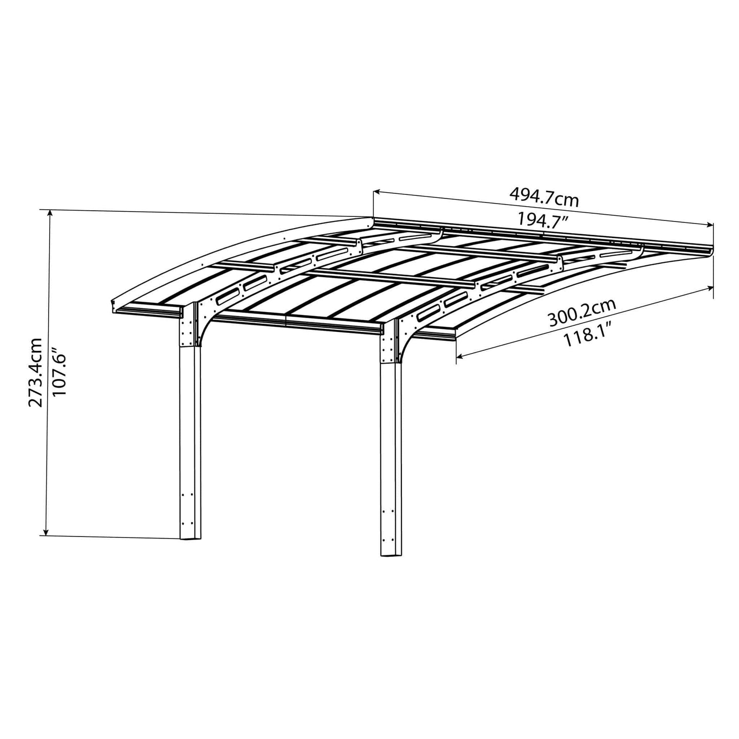 Palram - Canopia Arizona 5000 Carport - mygreenhousestore.com