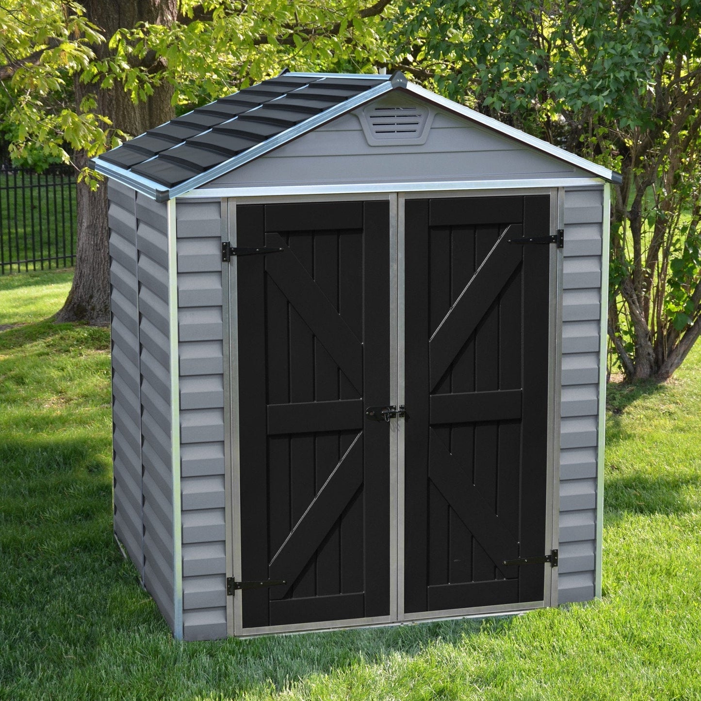 Palram - Canopia SkyLight Storage Shed - 6' Wide - Gray - mygreenhousestore.com