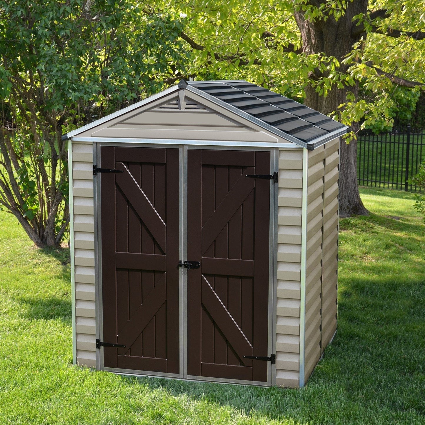 Palram - Canopia SkyLight Storage Shed - 6' Wide - Tan - mygreenhousestore.com