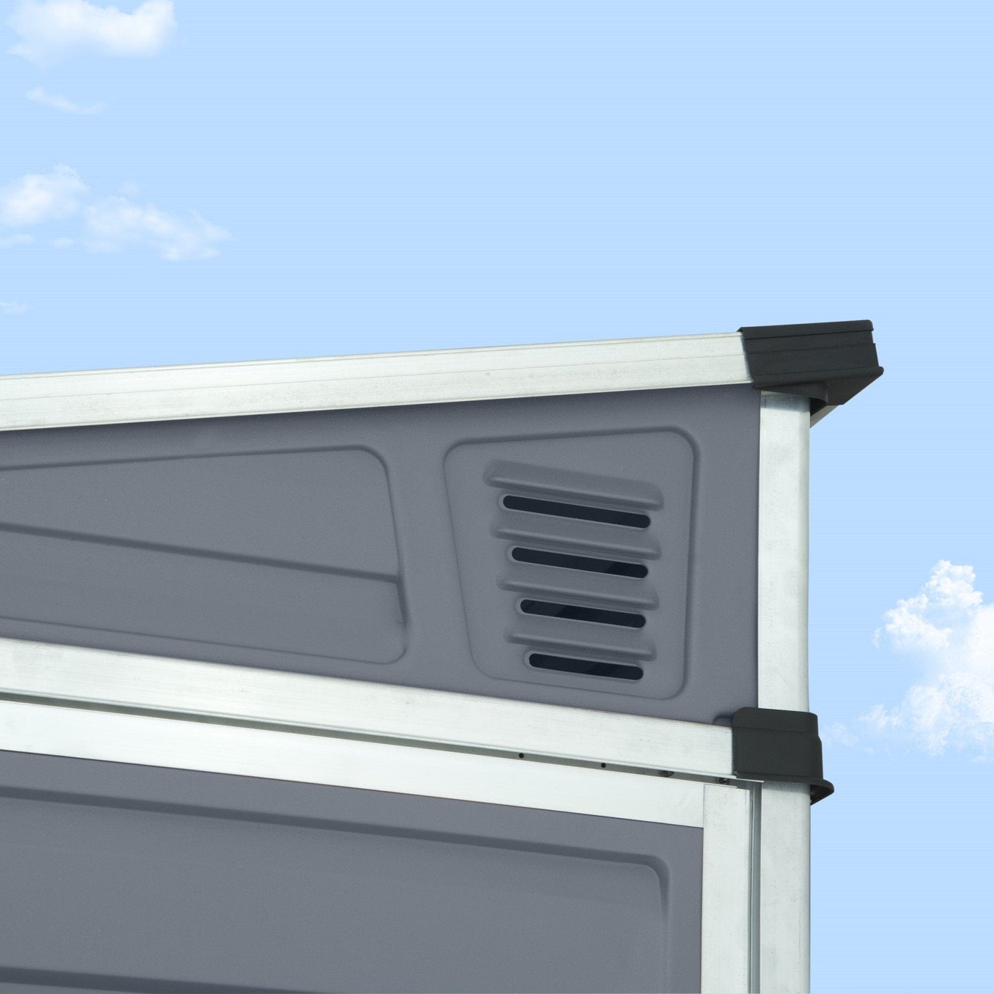 Palram - Canopia SkyLight 4' x 6' Lean-To Storage Shed - Gray - mygreenhousestore.com