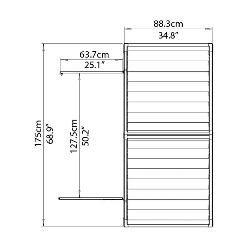 Palram - Canopia SkyLight Storage Shed - 6' Wide - Tan - mygreenhousestore.com